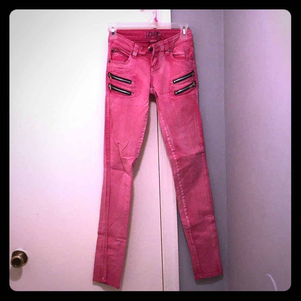 Tripp NYC hot pink skinny jeans